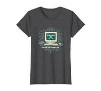 Generazione X: Abbiamo reso Internet Cool Retro Computer Maglietta, Donna, Grigio Scuro, L