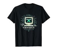 Generazione X: Abbiamo reso Internet Cool Retro Computer Maglietta, Uomo, Nero, 5XL