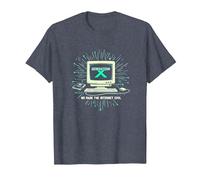 Generazione X: Abbiamo reso Internet Cool Retro Computer Maglietta, Uomo, Pervinca, 5XL