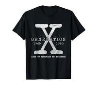 Generazione X Un sacco di ricordi Nessuna prova Vintage Gen X Maglietta