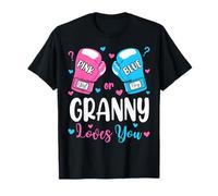 Genere Reveal Rosa O Blu Granny Loves You Boxing Maglietta