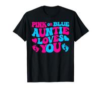 Genere Reveal Zia Rosa O Blu Auntie Loves You Maglietta