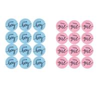 Genere Rivelare Etichetta,Adesivi per Baby Shower 48 Pezzi Adesivo di Genere Adesivi con Lettere Glitter Dorate Team Boy Team Girl Adesivi per Decorazioni Baby Shower Articoli per Reveal Party