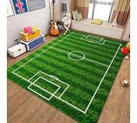 Generi Tappeto lavabile extra large per soggiorno, moderno, per camera da letto, morbido, a pelo basso, moderno, geometria dei cartoni animati, verde, 160 x 200 cm