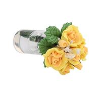 Generic 1:12 Casa delle Bambole Mini Modello Bonsai Accessori per la Decorazione del Giardino per Gli Amanti delle Bambole - Mini Piante Durevoli in Vetro Non Tossico e Argilla (YELLOW)