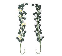 Generic 1:12 Mini Casa delle Bambole Giardino Rose String Cavalletto Altalena Rosso Lungo Bouquet per la Casa delle Bambole Decorativa, Scena da Sogno, Materiale in Resina (rosa gialla)
