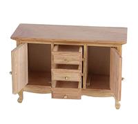 Generic 1:12 Squisito Armadio in Legno con Doppia per Casa delle Bambole per la Decorazione del Soggiorno della Casa delle Bambole, Adatto per Bambini Dai 7 Anni in su, Materiale in Legno di Quercia