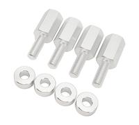 Generic 1,5 Pollici Adatto per Set di 4 Rialzi del Sedile, Supporti di Sollevamento Ad Altezza Regolabile per Maggiore visibilità e Comfort per Maverick X3 per Tutti gli Anni (SILVER)