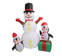 Generic 1,8 M di Pupazzo di Pupazzo di di Pinguini Decorazione Gonfiabile Decorazione Natalizia da per Esterno con Luce a Led, Pinguino da a Prova di Tempo Gonfiabile per Cortile/giardino (Plug