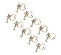 Generic 10 Elementi di Fissaggio per Tubi a Doppio Filo, Fascette Stringitubo Resistenti e Regolabili per il Fissaggio dei Tubi, Ferro Rivestito in Zinco, Ideali per Impianti Idraulici (25 mm (21-25))