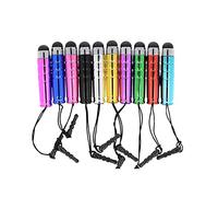 Generic 10 mini penne stilo capacitive, resistive, retrattili, multicolore, universali, per smartphone, tablet, laptop