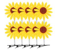 Generic 10 Pezzi Clips Chioma Girasole Giallo Non Tessuto e Ferro, Decorazioni Chioma Versatili e Decorative per Ragazze, Accessori Moda Stagione Calda