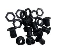 Generic 10 Pezzi di Prese D'aria per Batteria, Parti di Batteria Da 1/2" per Strumenti Musicali, Parti di Rullante Tom, Parti di Percussioni, Kit di, Nero
