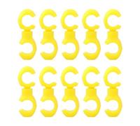 Generic 10 Pezzi Gancio Cavo Bici Clip Fissaggio Linea Freno S Gancio Materiale PP Resistente Adatto per Escursioni Competizione 2cm×0.78cm, Giallo