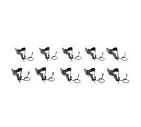 Generic 10 Pezzi Microfono Clip Metallo Fermaglio Lapel Pinza Mini Sicura Anello Tessuto Compatto Robusto Facile da Usare Adatto per Incontri Conferenze