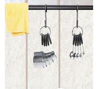 Generic 10 Pezzi Misurini e Tazze in Acciaio Inossidabile, Forma Rotonda con Impugnatura in Silicone, Misurazione Accurata per Deliziose Ricette, Set Essenziale per la