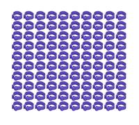 Generic 100 Pezzi 8 Mm Anelli per Zampe di Piccioni Identificatori Leggeri Facili da Usare per Marcare Piccioni Plastica Resistente 0,51x0,47x0,20 Pollici (PURPLE)