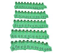 Generic 100 Pezzi TPU Etichette Auricolari per Animali Etichette Auricolari per Bestiame per Orecchie da Fattoria con Numeri 001-100 per Bovini Suini Identificazione del (Verde)