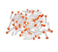 Generic 100 Provette da Centrifuga in Plastica da 10 Ml con Coperchio, Scala Trasparente, Spirale, per Esperimenti Scientifici, Conservazione di Gomme da Masticare