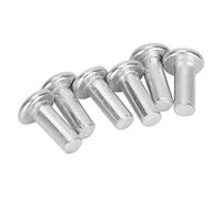 Generic 100 Pz Rivetti in Alluminio Solido a Testa Piatta Durevole M4 Rivetti Solidi per Assemblaggio Industriale Alluminio M4x10 12 16mm (M4*12)