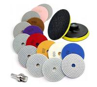 Generic 11 Pezzi Diamond Polishing Pad Disco Lucidante Accessorio Kit Lucidatura 4 Parole Chiave in Materiale Diamante Adatto per Granito Marmo Cemento Lavori, come descritto, Diametro Del Foro 10