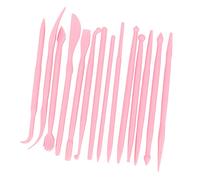Generic 14 Pezzi Set per Scultura in Argilla Plastica Strumento per Modellare la Ceramica Strumento Manuale per Modellare Durevole per Tutte le Forme Rosa Rosa Gialla (PINK)