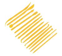 Generic 14 Pezzi Set per Scultura in Argilla Plastica Strumento per Modellare la Ceramica Strumento Manuale per Modellare Durevole per Tutte le Forme Rosa Rosa Gialla (YELLOW)