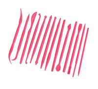 Generic 14 Pezzi Set per Scultura in Argilla Plastica Strumento per Modellare la Ceramica Strumento Manuale per Modellare Durevole per Tutte le Forme Rosa Rosa Gialla (rossa)
