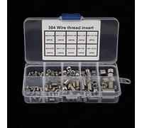 Generic 150 Inserti Filettati in Filo a Spirale in Acciaio Inossidabile M3-M8 SS304 Forte Resistenza della Connessione Inserto Filettato per Riparazione Filettatura Inserto Elicoidale per Lavori di