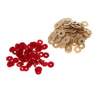 Generic 180 Pezzi di Guarnizioni per Guida Frontale Del Pianoforte in Carta E Feltro Marrone E Rosso Da 12 Mm