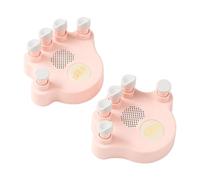 Generic 2 Pezzi Allenatore per Dita Da Pianoforte Esercitatore per Mani Dispositivo Correttivo Strumento con Suoni per Pratica Adatto per Bambini Principianti, Rosa