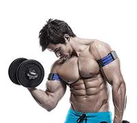 Generic 2 Pezzi/set Fasce da Palestra per Allenamento Restrittivo, Cinghia per Occlusione di Braccia e Gambe per la Crescita, Cintura per Allenamento Fitness (BLUE)