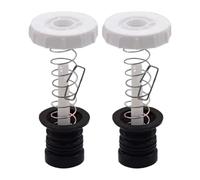 Generic 2 Pezzi Valvola di Scarico Lavatrice Rubinetto di Drenaggio Molla a Tenuta Stagna Plug di Sostituzione in Gomma Adatta per Accessori Manutenzione Ric, Nero
