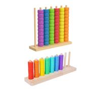Generic 2 Set Perline Impilabili in Legno Giocattolo Colori Blocchi Matematici Sviluppo Abilità Motorie Adatto per Bambini Scuola Casa Regal, come descritto, Style B