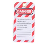 Generic 20 Etichette di Tagout di Blocco Riutilizzabili Segnaletica di Sicurezza in PVC Durevole per Uso Industriale e Medico 75 X 145 Mm