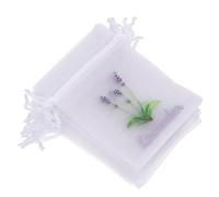 Generic 20 Sacchetti Vuoti per Lavanda in Rete Bianca Coulisse, Sacchetti Profumati Multiuso per Armadio e Erbe, Contenitori Salvaspazio per Aromaterapia e Gioielli, Confezione da 20
