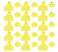 Generic 20 Set di Marchi Auricolari Vuoti per il Bestiame Facile Identificazione e Tracciamento Materiale PP Durevole per Ovini Bovini Suini Forniture Agricole (taglia piccola)