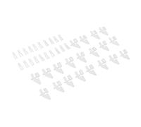 Generic 20 Set Trombe di Controllo a 4 Fori Kit Forcella Collegabile Forte Applicabilità per Velivoli Ad Ala Fissa RC, Comodo Materiale di Colore Bianco Regolabile