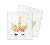 Set di 20 tovaglioli con motivo unicorno - 33 x 33 cm