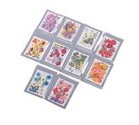 Generic 200 Pezzi di Fiori Secchi Pressati, Veri Esemplari Floreali per la Decorazione di Biglietti D'auguri per Nail Art Artigianali in Resina, con Confezione Ermetica per la (fiore secco)