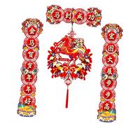 Generic 2026 Distici Cinesi per Il Nuovo Anno Chunlian Parole di per Porte di Casa Adesivi Decorativi per Armadi Fattorie Ufficio, stile B