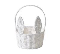 Generic 2026 - Tessuto pasquale con coniglietto pasquale, pic-nic con orecchie di coniglio, cestino di paglia, caramelle d'uovo di Pasqua, adatto per accessori per feste di uova, Pasqua, taglia unica