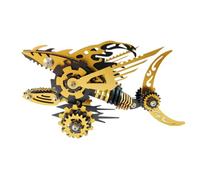 generic 211+PCS 3D Metallo Megalodon Modello Puzzle Kit, Alta Difficoltà 3D DIY Puzzle Meccanico, Modelli in Metallo per adulti da costruire