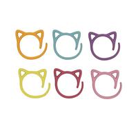 Generic 24 Pennarelli Multicolori in Metallo con Design Simpatico Gatto, Strumenti Essenziali per Cucire e Lavorare a Maglia, Struttura Resistente in Lega di Zinco, Ideali per Vari Mestieri,