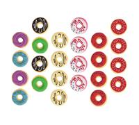 Generic 24 pezzi Gomme Colorate Forma di Ciambella per Gommine Divertenti e Leggere per Ragazzi e Ragazze Cancella con Stile e Colori Vivaci per Scuola e Feste