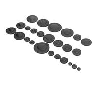 Generic 25 Pezzi Pad per Sassofono Vera Pelle di Pecora ABS Accessori per Sax Contralto, Sostituzione del Pad per Sassofono di Dimensioni Standard per la Prevenzione delle Perdite di Suono (BLACK)