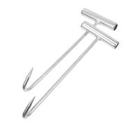 Generic 2pezzi Gancio Per Tombino in Acciaio Inossidabile Attrezzo Di Sollevamento Per Coperchio Di Tombino Gancio Di Trazione Robusto Per Uso Pesante