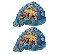 Generic 2x Cappellino Da Saldatore Alla Moda Ed Elastico, in Puro Cotone, Ignifugo, Adatto Alla Spiaggia