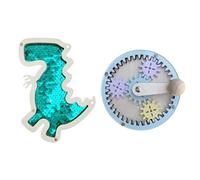 Generic 2x Occupato Board Accessori Fai Da Te Giocattolo per La Prima Educazione Sensoriale Materiale di Legno Dinosauro Giocattolo per Età 3 4 5 6, Verde, Taglia unica