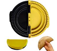 Generic 3 in 1 Tortilla Sealer & Sandwich Crimper Press, Crimper Taco Regolabile per Empanadas, Samosa e Sandwich, Giallo, Nero, Plastica, Moderna